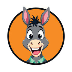 Funny cartoon cow character with a smile in a fun and cute farm animal illustration