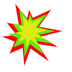 Set of Black Cartoon Explosion shape. starburst, comic cartoon shape design element vector illustration