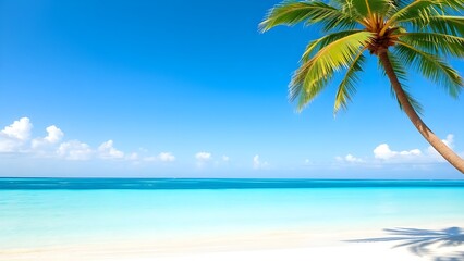 Obraz premium Turquoise Ocean Waves Crashing on Remote Sandy Shore