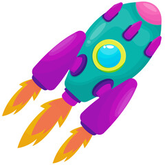 Spacecraft Rocket Ship Graphic Illustration