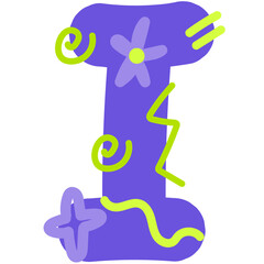 Obraz premium Fun Doodle Scribble Alphabet Font Graphic Illustration