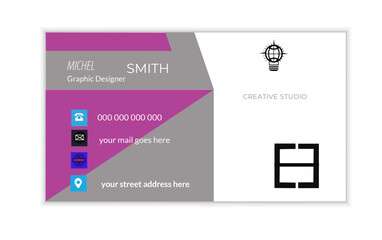 "Modern Minimalist Business Card Design – Clean, Professional, Editable Template in AI Format"