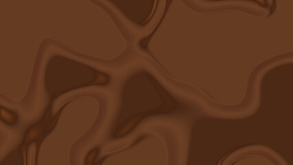 Abstract Melted Chocolate Flow Background in Smooth Caramel Brown Tones