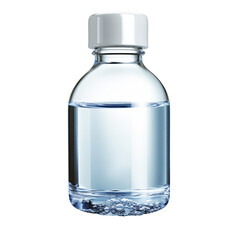 Naklejka premium Clear plastic bottle of water on a simple background representing hydration and wellness lifestyle choices isolated on transparent background..