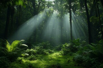 Obraz premium Enchanted Forest Sunlight