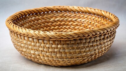 Fototapeta premium Handmade basket with natural fiber weave, handmade, basket
