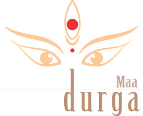 Maa durga logo sign symbol typography 