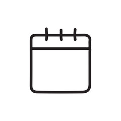 Simple black line drawing of a calendar icon