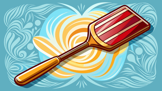 Straight edge baking spatula vector isolated illustration
Very beautiful white background