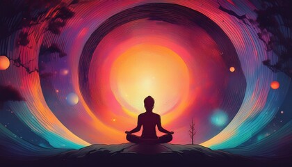 Firefly 瞑想を誘う円形グラデーションアート 1353