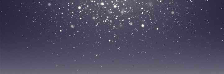 White light effect bokeh and sparkles of light and dust. On a transparent background.