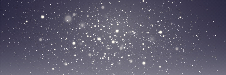 White light effect bokeh and sparkles of light and dust. On a transparent background.