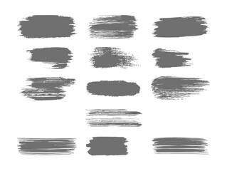 Black and gray brush strokes on a white background