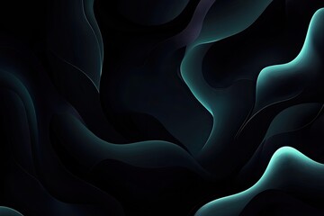 Abstract dark flowing shapes