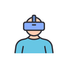 Conceptual Depiction of Individual Immersed in Simulated Reality Experience