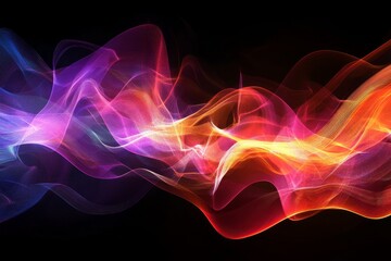 Colorful, abstract design of swirling, vibrant energy flows.