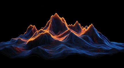 Abstract mountain range