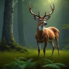 Fototapeta premium deer in the woods