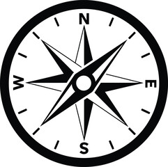 Black Compass Icon: Direction and Purpose