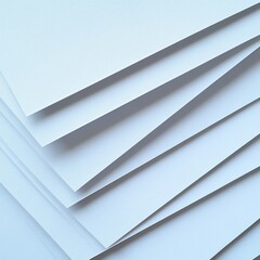 Obraz premium Pale Blue Textured Paper Sheets Layered Abstract Background