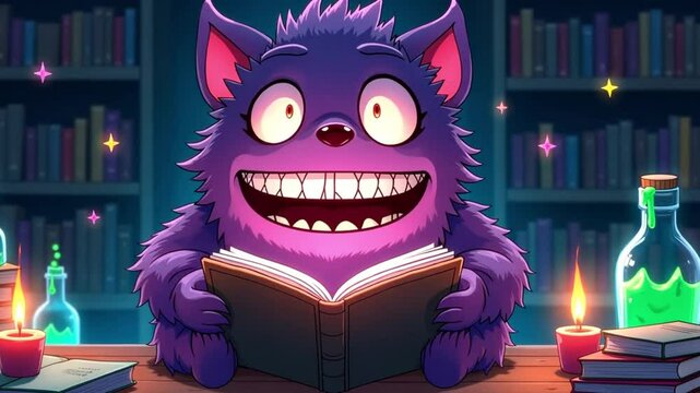 funny cartoon zombie with a candle