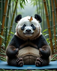 Obraz premium panda in the bamboo forest