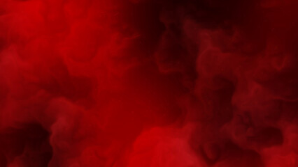 Red smoke background abstract with scattered sparks fire