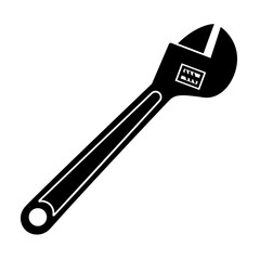 Wrench svg cut file. Isolated vector illustration.