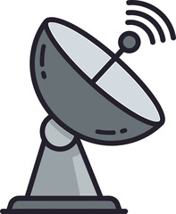 Clean Satellite Dish Icon