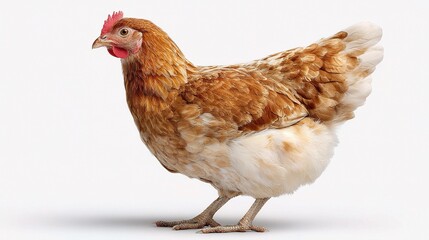 Fototapeta premium Quirky Fluffy Chicken in Side View Portrait for Unique Use