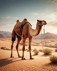 camels in the desert