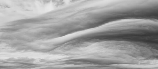 Black and white swirling clouds