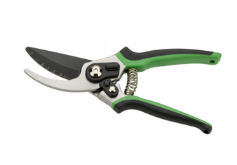 Garden pruners shears cutting tool for gardening and trimming on transparent background