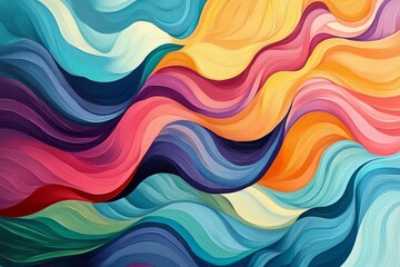 Fototapeta premium Vibrant abstract design with flowing, colorful lines.