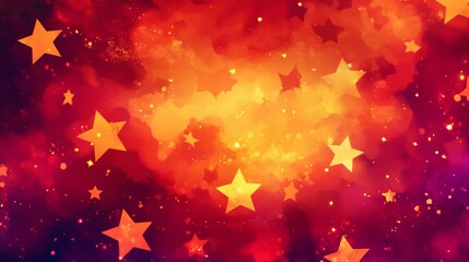 Obraz premium Celestial firework display with shining stars and cosmic dust background