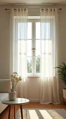 Fototapeta premium Bright interior scene with window