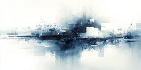 Fototapeta premium Abstract landscape of a muted palette.