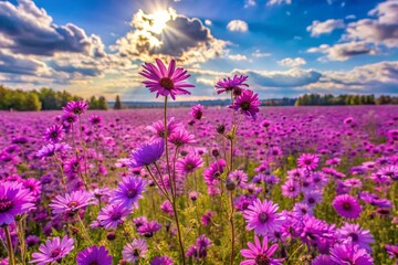 Fototapeta premium field of purple flowers