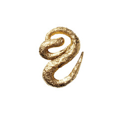 Obraz premium Abstract Gold Serpent Sculpture Luxury, Elegance, and Modern Art