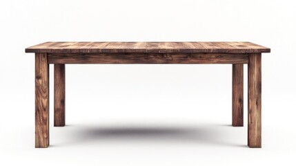 Simple wooden dining table
