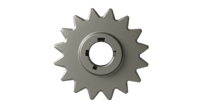 Isolated Metallic Gear with Spokes