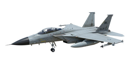 Isolated F-15 Eagle Fighter Jet in Flight