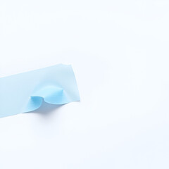 Close up of adhesive tape wrinkle set on white background