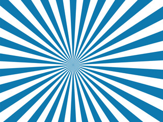 Dynamic retro style blue and white burst pattern design for abstract background or graphic resource