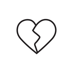 Broken heart icon (1)