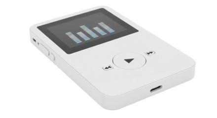 Isolated Stylish White MP3 Player