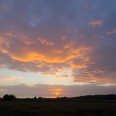 Sun Set In Hometown In Asia background AI Generated 