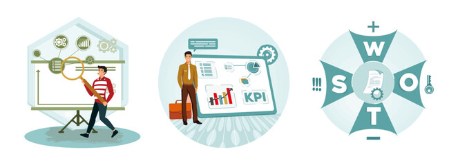 Data Visualization. KPI Data Presentation. SWOT Analysis.