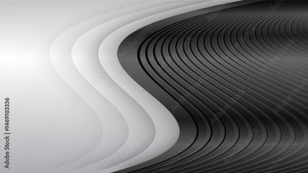Poster abstract silver black background with striped pattern, elegant background for business presentations