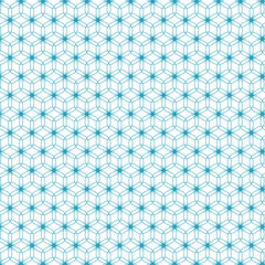 Seamless Teal Floral Pattern Geometric Design Background